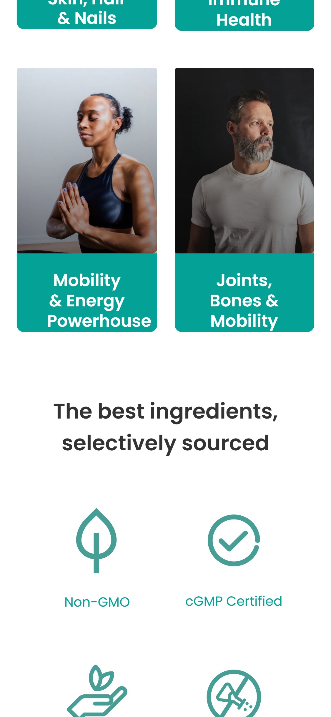 Amandean â€” Homepage trust badge area (minimal, below fold)